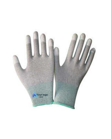 Anti-Static PU Finger Tip Coated ESD Safety Gloves with logo printed
